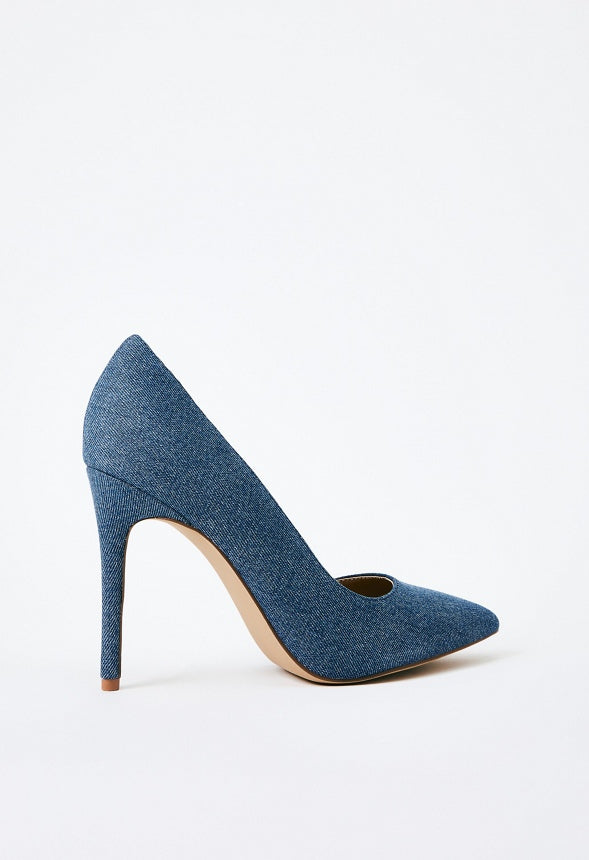 Annakay Pointed-Toe Pump Denim