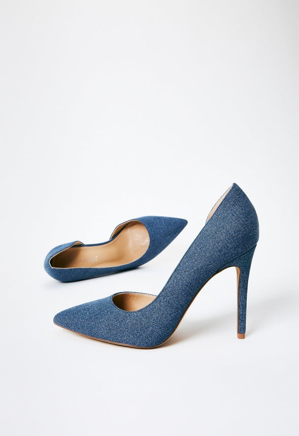 Annakay Pointed-Toe Pump Denim