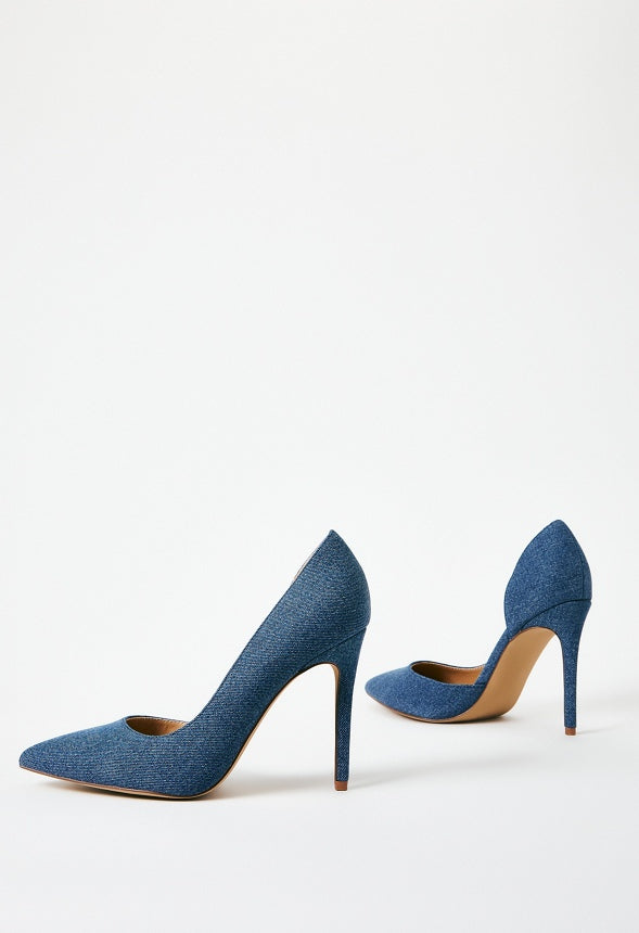 Annakay Pointed-Toe Pump Denim