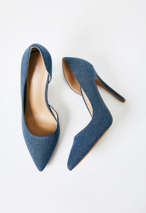 Annakay Pointed-Toe Pump Denim