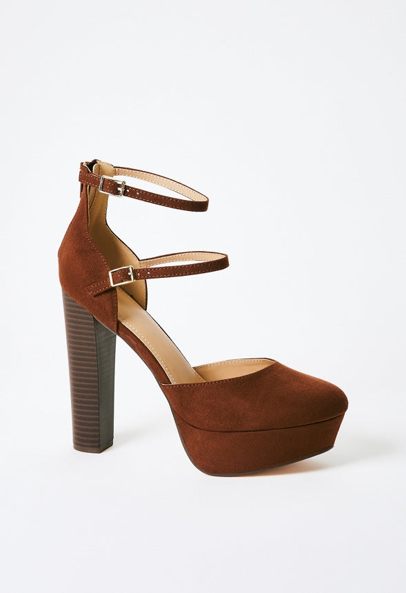 Ellery Platform Pump Leather Brown