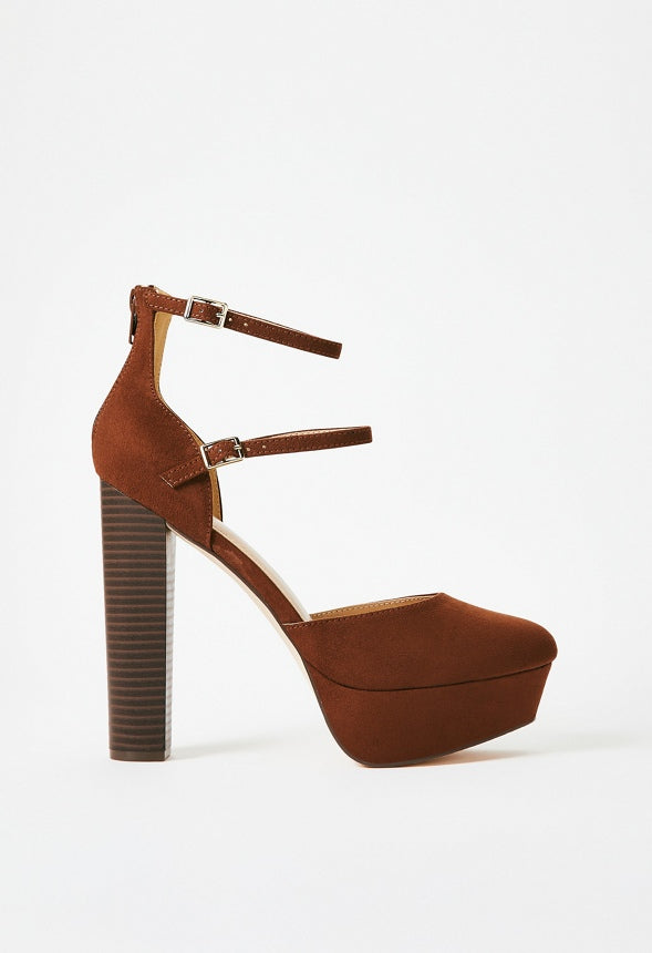 Ellery Platform Pump Leather Brown