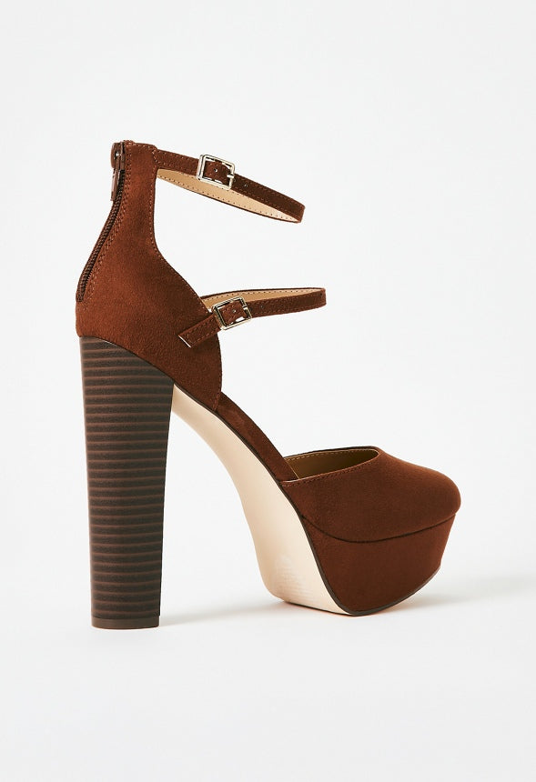 Ellery Platform Pump Leather Brown