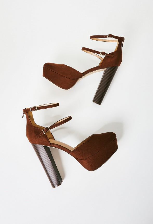 Ellery Platform Pump Leather Brown