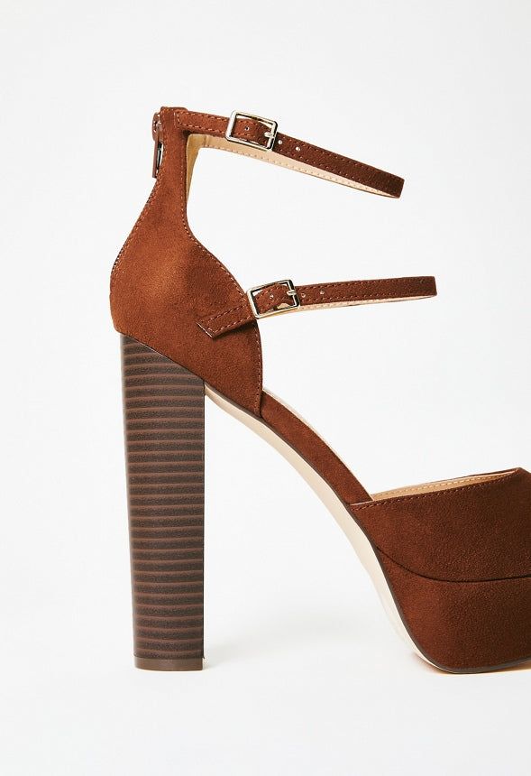 Ellery Platform Pump Leather Brown