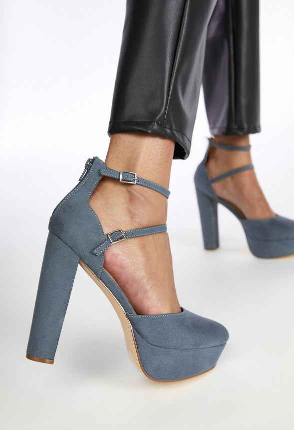 Ellery Platform Pump Stormy Blue