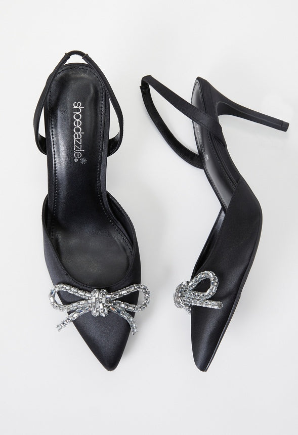 Pia Slingback Pump Black Caviar