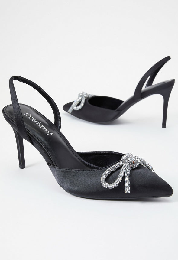 Pia Slingback Pump Black Caviar