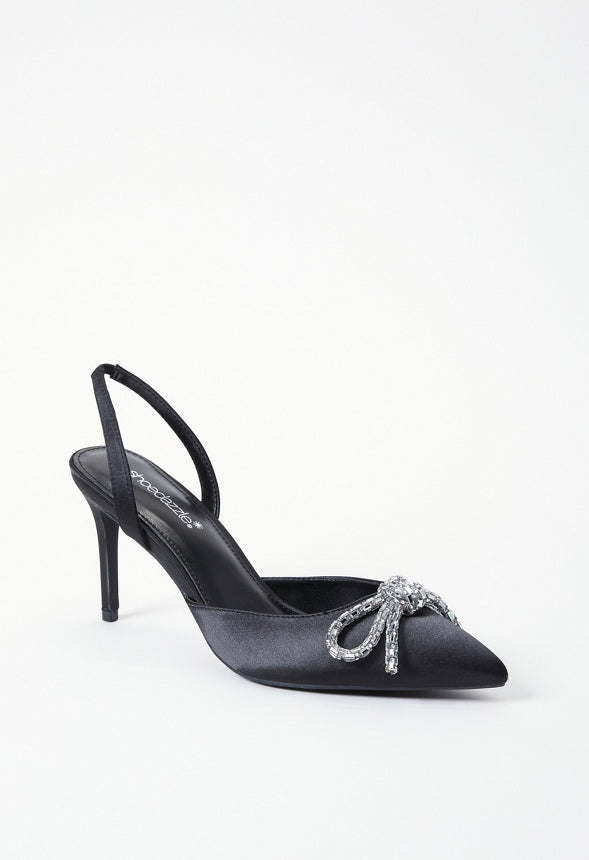 Pia Slingback Pump Black Caviar