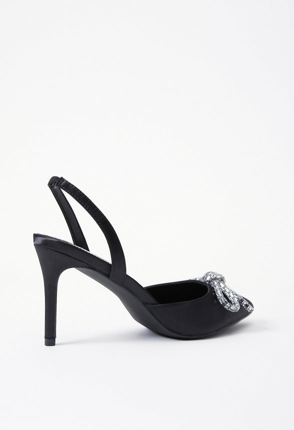 Pia Slingback Pump Black Caviar