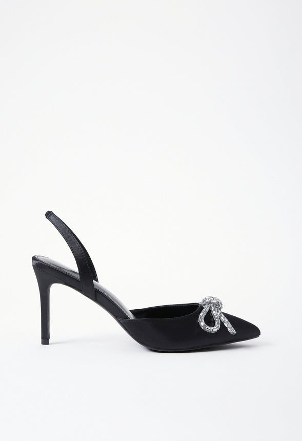 Pia Slingback Pump Black Caviar