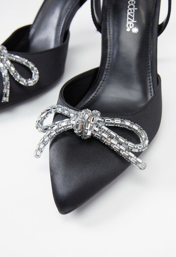 Pia Slingback Pump Black Caviar