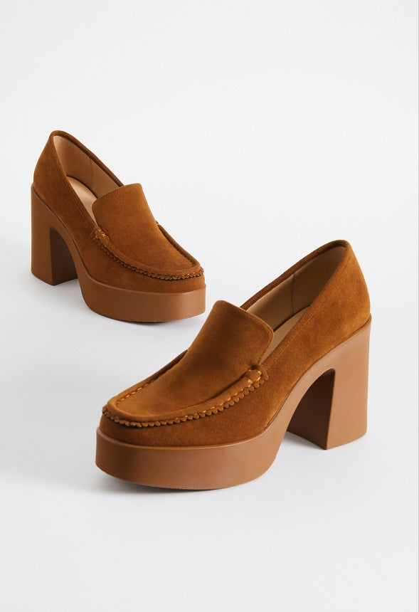 Reya Loafer Pump Camel