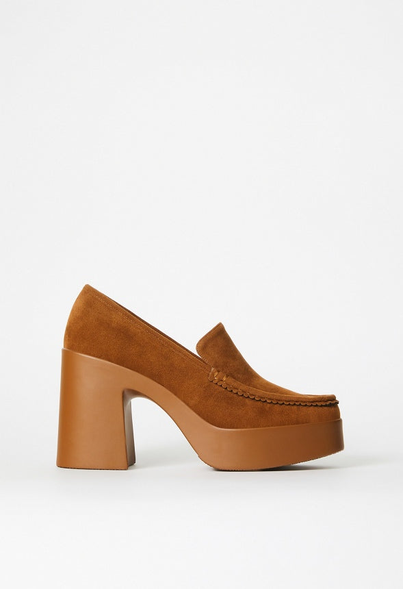 Reya Loafer Pump Camel