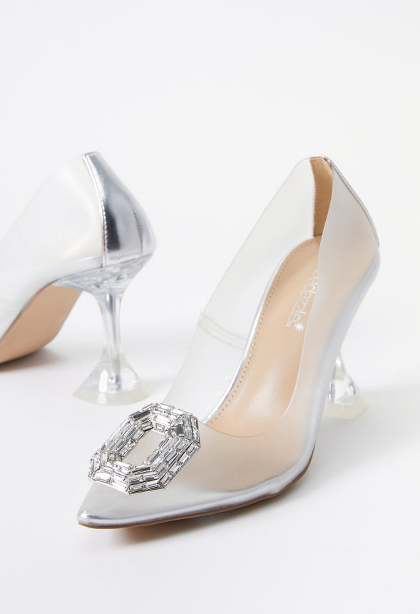 Seleste Embellished Pump Clear