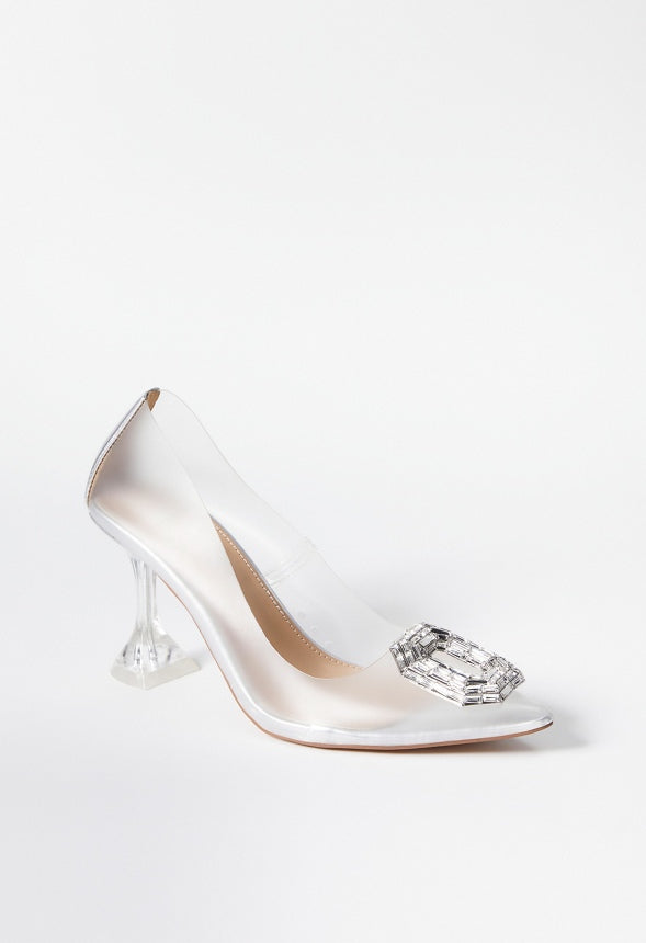 Seleste Embellished Pump Clear