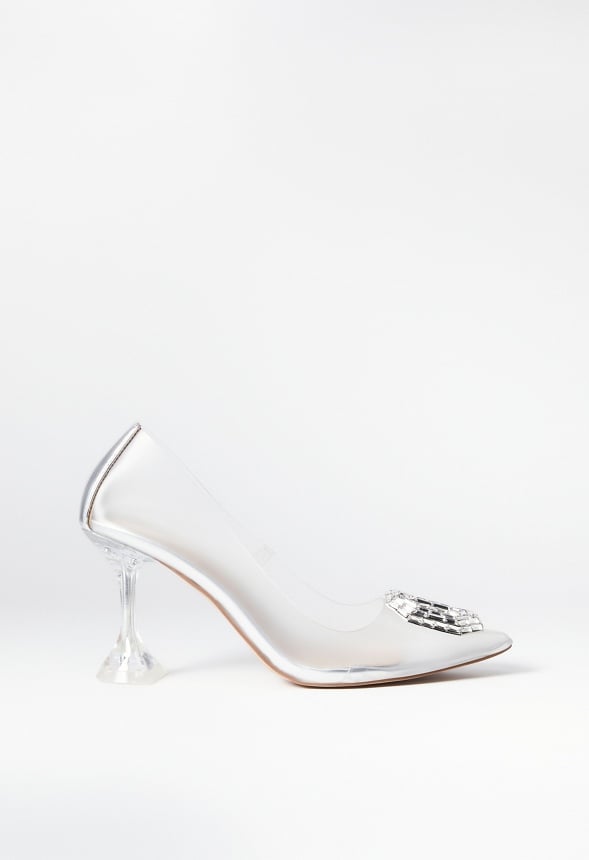 Seleste Embellished Pump Clear