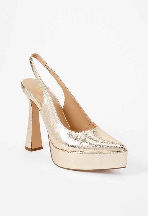 Veneta Slingback Pump Champagne