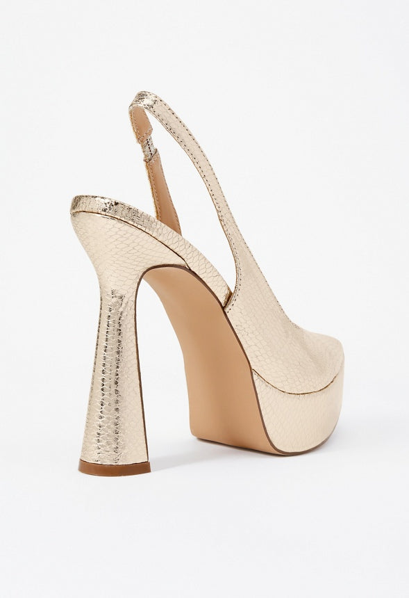 Veneta Slingback Pump Champagne