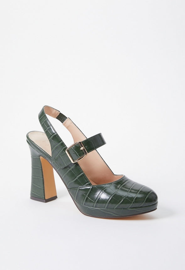 Penny Mary Jane Pump Kombu Green