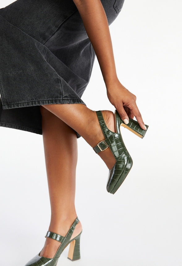 Penny Mary Jane Pump Kombu Green