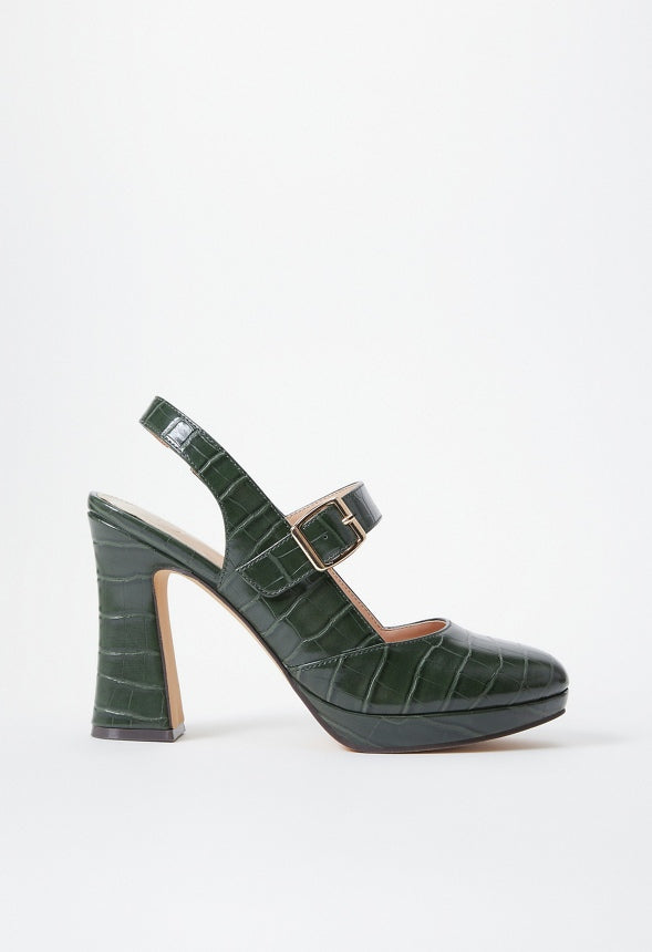 Penny Mary Jane Pump Kombu Green