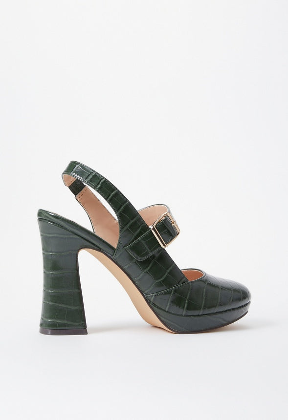 Penny Mary Jane Pump Kombu Green
