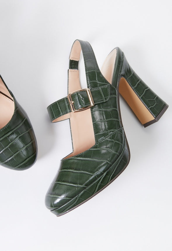 Penny Mary Jane Pump Kombu Green