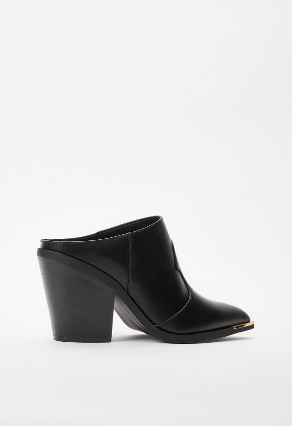 Cleo Western Mule Black
