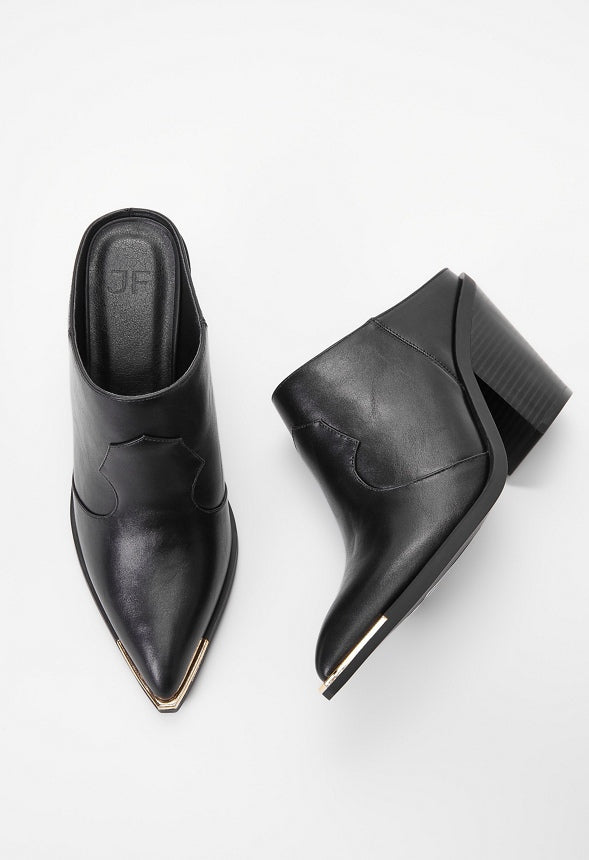 Cleo Western Mule Black