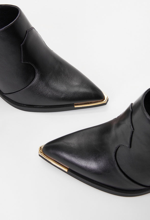 Cleo Western Mule Black