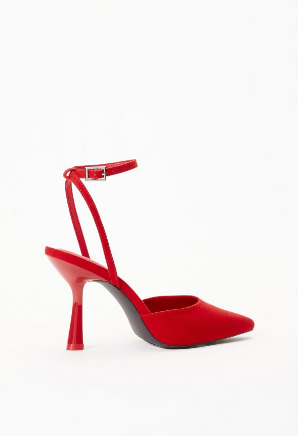 Amalia Ankle Wrap Pump Salsa Red