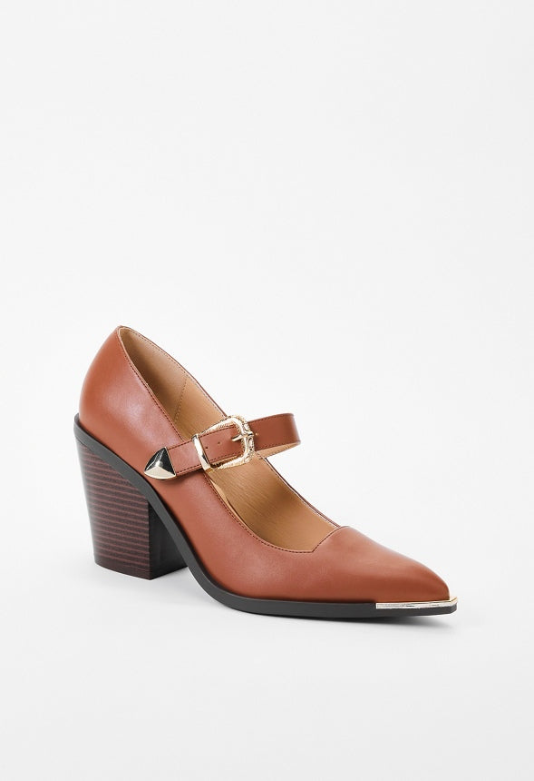 Abigaille Mary Jane Pump French Oak