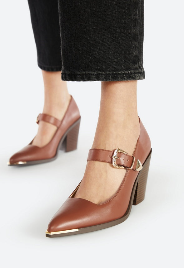 Abigaille Mary Jane Pump French Oak