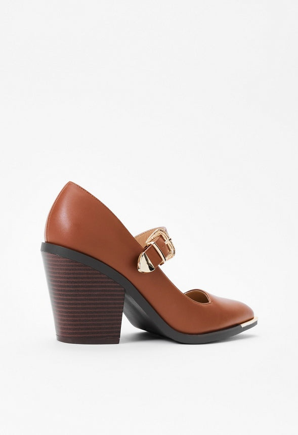 Abigaille Mary Jane Pump French Oak