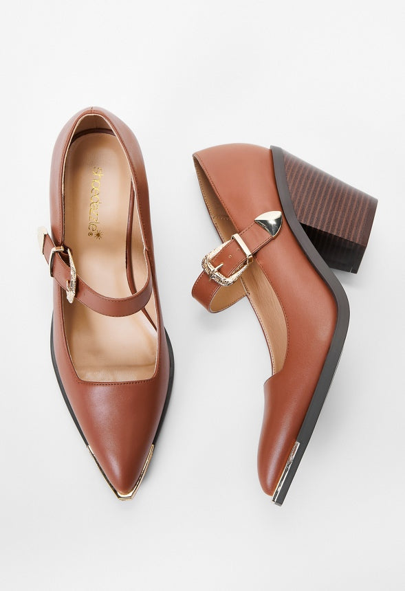 Abigaille Mary Jane Pump French Oak