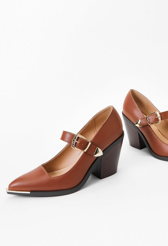 Abigaille Mary Jane Pump French Oak