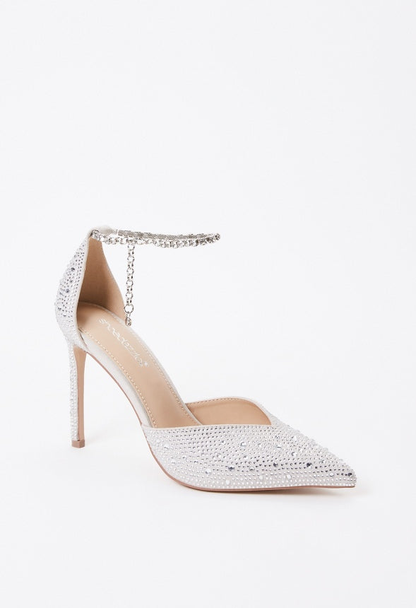 Jayda Embellished Pump Vapor Blue/Clear