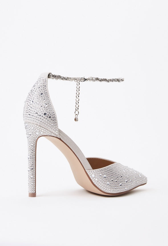 Jayda Embellished Pump Vapor Blue/Clear