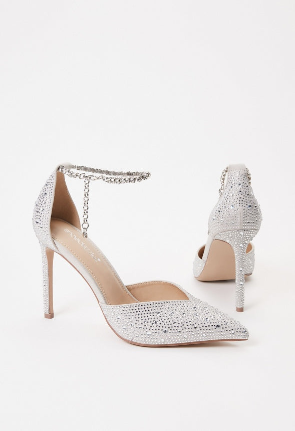 Jayda Embellished Pump Vapor Blue/Clear