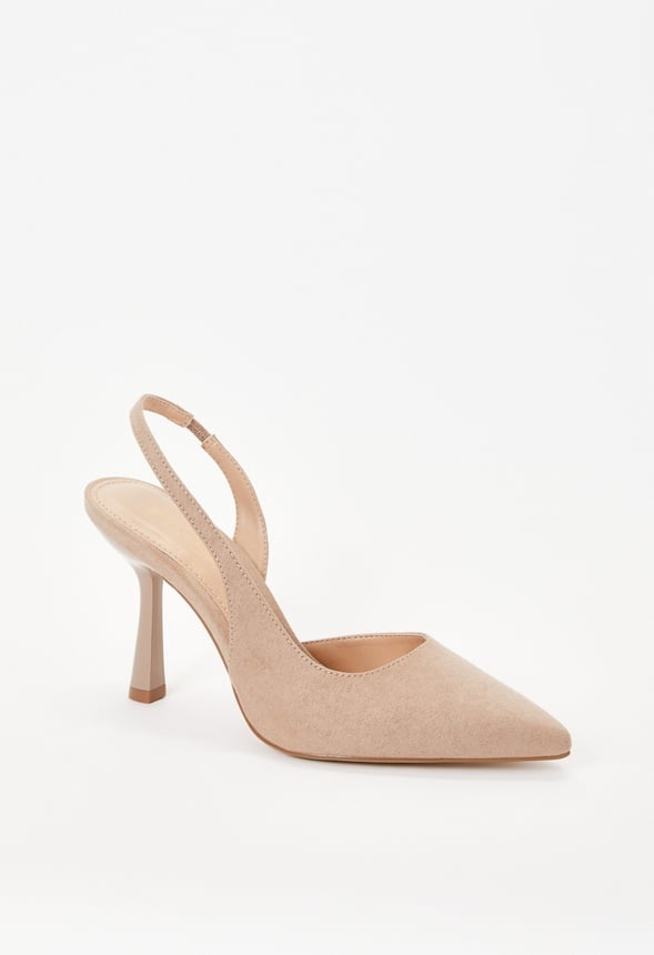 Brit Sling-Back Flared Pump Taupe