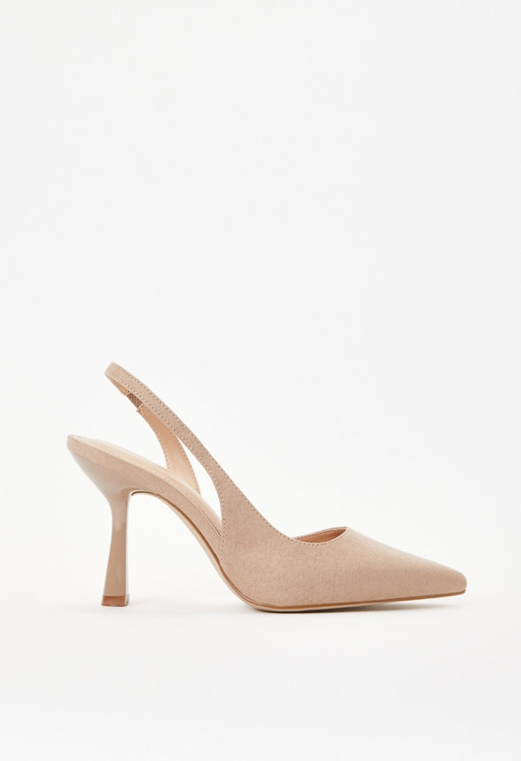 Brit Sling-Back Flared Pump Taupe