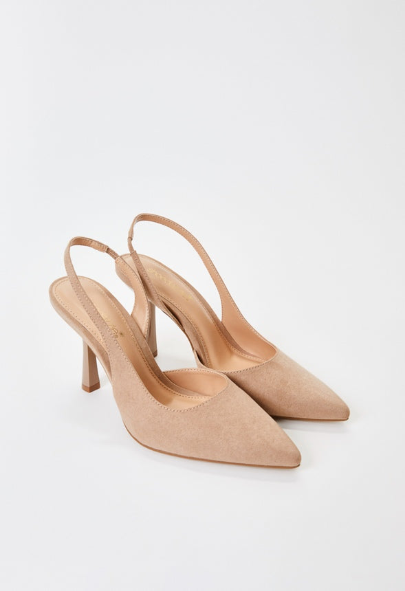 Brit Sling-Back Flared Pump Taupe