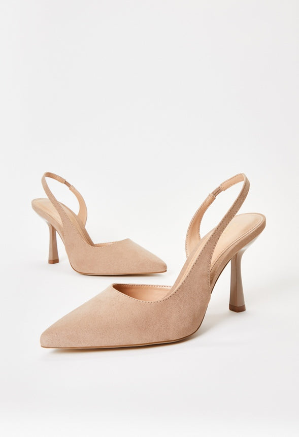 Brit Sling-Back Flared Pump Taupe
