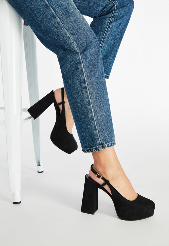 Mikayla Platform Pump Black