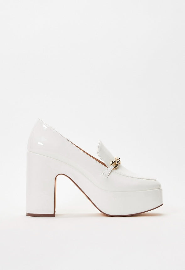 Libbie Platform Loafer Pump Bright White
