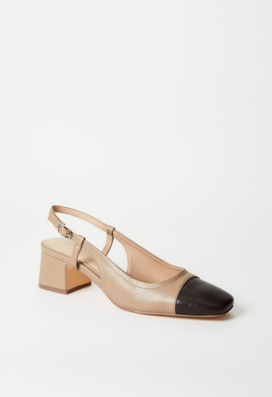 Gracie Slingback Pump Taupe/ Coffee