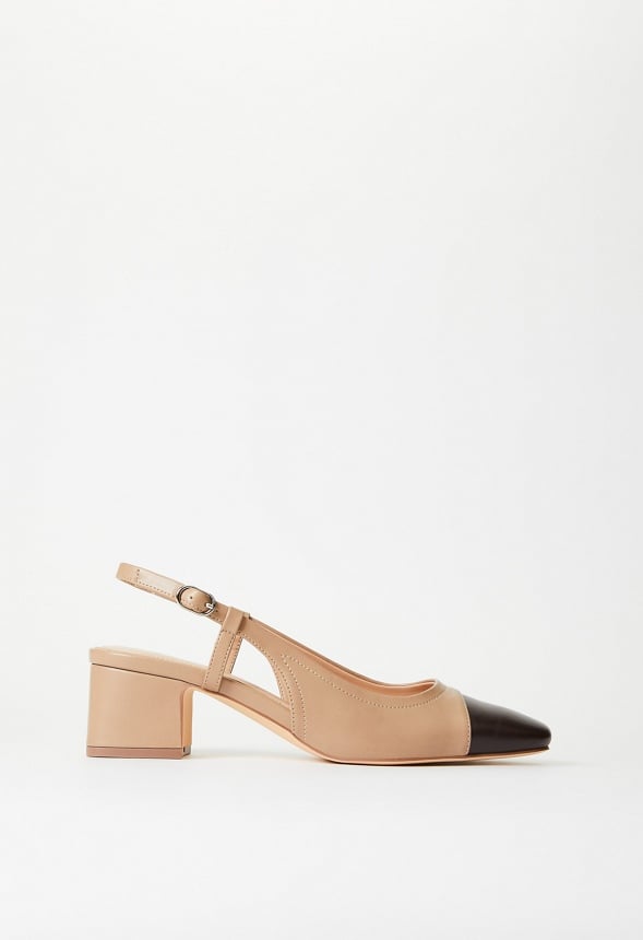 Gracie Slingback Pump Taupe/ Coffee