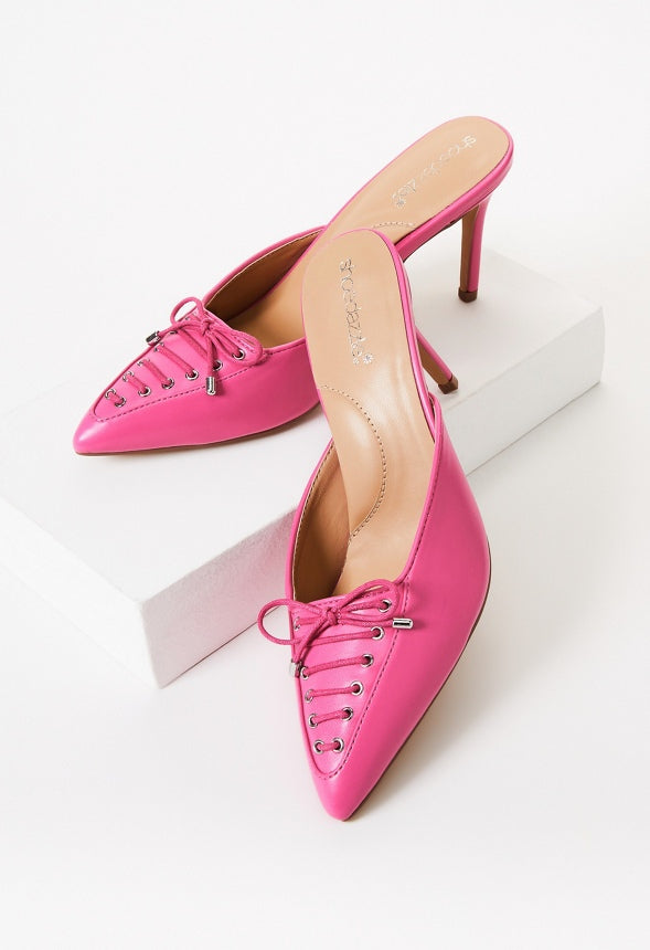 Cherie Mule Pump Shocking Pink