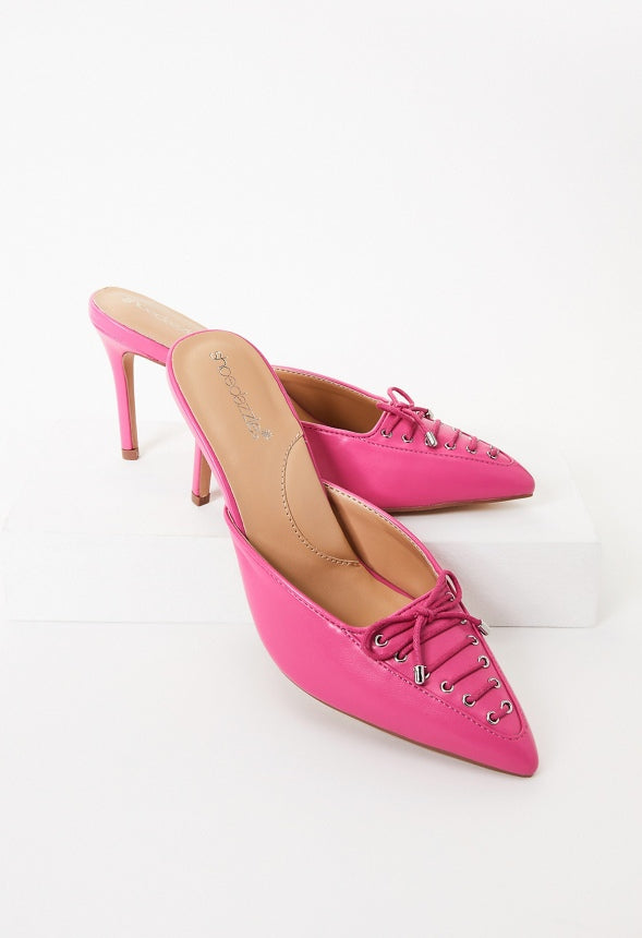 Cherie Mule Pump Shocking Pink